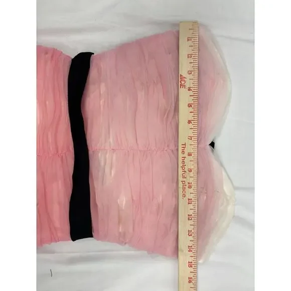 Pearl Georgina Chapman Dress Size 6 Strapless Pink Ruched Cocktail Formal Y2K - Picture 8 of 10